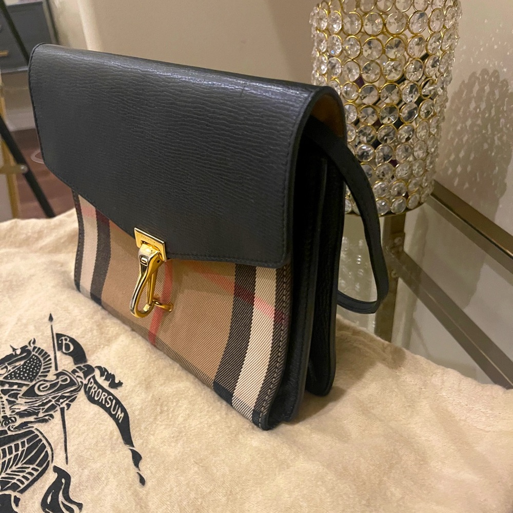 Burberry Check Canvas And Leather Macken Crossbody Bag